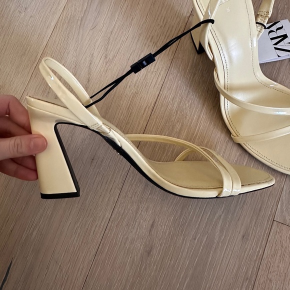Butter Yellow Zara Strappy Heels - Picture 1 of 3